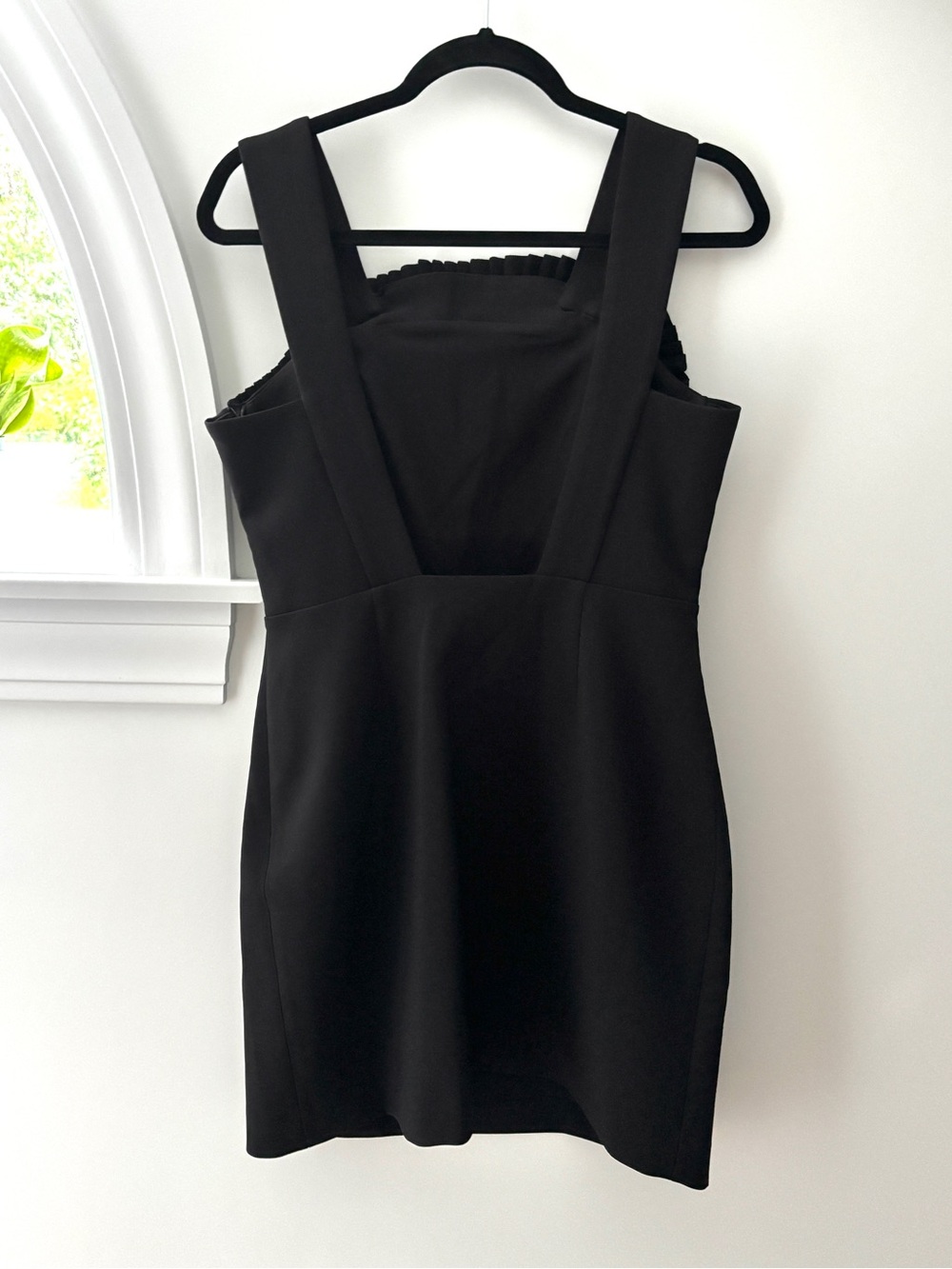 The Kooples Black Ruffle Mini Dress 2 US Size Medium Edgy Chic Party Cocktail - Picture 9 of 12
